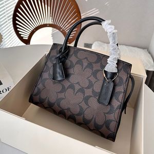 2024 designer vintage mode luxe klassieke print lederen boodschappentassen crossbody tassen voor vrouwen modieuze populaire tas vrouwelijke retro trend handvat alles andrea