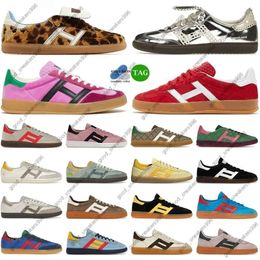 2024 Designer Pays de Galles Léopard SPÉZIAL IMPRESSION SILT Metallique Spezial Designer Chaussures Men Femmes Sports et Rich Pink Mens Shoe Sports Sneakers Trainers