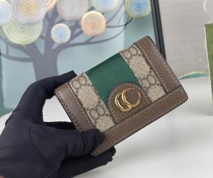 2024 portefeuilles de créateurs Luxury Ophidia cion sac à main hommes femmes Fashion Marmont Credit Card Cartes Classic Digram Golden Letters Bagous d'embrayage à court terme 737E