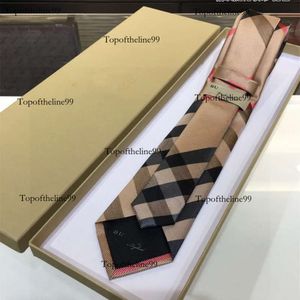 2024 Designer With Box Men NecTie Design Mens Ties Fashion Neck Tie Stripes Patroon Borduurwerk S Designers Business Cravate Neckwear Originele editie