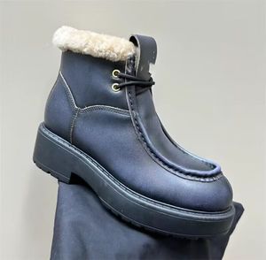 2024 Designer Vrouwen Laarzen Lederen Laarzen Mocassin Derby Miui Laarzen Luxe Vrouwen Schoenen Bont Winter Schoenen Zwarte Laarzen Schoenen