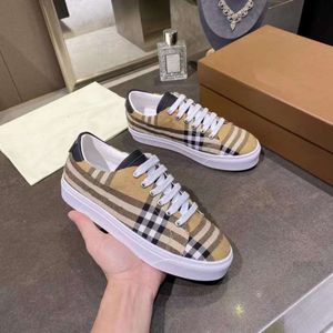 2024 Designer Women Sneakers Print Check Trainer Men Casual schoenen Platform Trainers Gestreepte sneaker Gedrukte letters Plaid Vintage schoenen