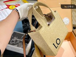 2024 Designer Women Summer Beach Bags and Shopping Bag Straw Letter Designer basket bag for women fashion tote bags