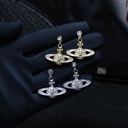 2024 Designer Xitai Queenjewellery 1534 Été Classique Diamant Intégration Géométrie Saturne Boucles D'oreilles Disponibles en Deux Couleurs