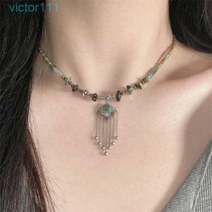 2024 ONTWERPERS Etnische stijl Ruyi kwastslot ketting dames nieuwe Chinese stijl high-end gevoel niche ontwerp modieus temperament sleutelbeen ketting