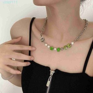 Collier de créateurs en perles vert clair, petit et polyvalent, simple et à la mode, pour les déplacements, nouvelle collection 2024