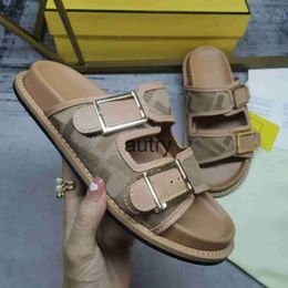 2024 Designers Pantoufles Feel Sandales Hommes Chaussures Raphia Double-Band Slide F Slipper Femmes Sandale Confortable Chaussures Plates Souples Diapositives De Paille Couple Pantoufles En Caoutchouc 35-45