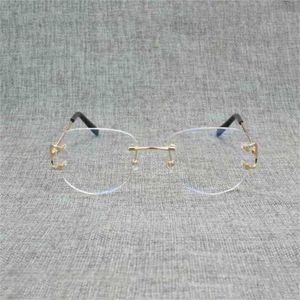2024 concepteurs de concepteurs supérieurs concepteurs vintage de lunettes carrées sans bord vintneuses Men de fils ovales