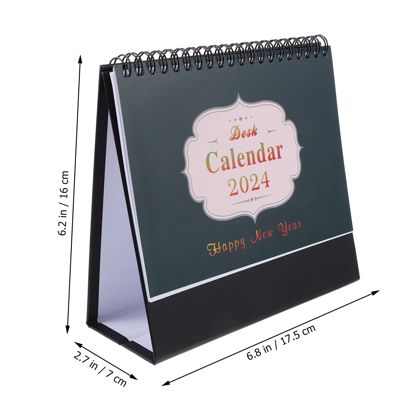 2024デスクカレンダーアメリカン装飾オフィス毎月飾る紙のスタンディングノート小さい