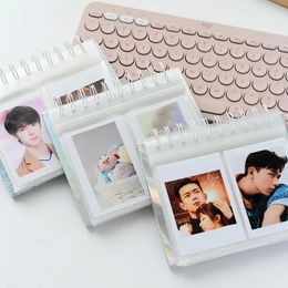 2024 Desktop Standing Photo Álbum Mini Instax Polaroid Álbum Desk Calendario 68 Pocket Kpop Card Binder Suportador 1. Álbum de fotos de pie