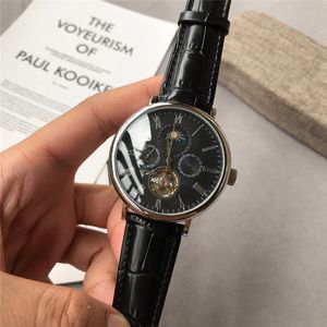 2024 Diameter 46mm designer Mens Fashion Casual waterdichte Horloges Mannen hoge kwaliteit Automatische mechanische roestvrijstalen Horloge zwart Lederen band IC16