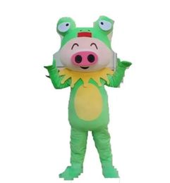 2024 Discount Factory Green Frog Mascot Costume Fancy Dishy Birthday Party Femme Party Christmas Carnival