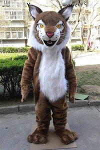 Costume de mascotte en fourrure d'animal de chat sauvage, tenue de soirée, remise 2024