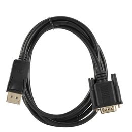 2024 DisplayPort Display Port DP To VGA Adapter Cable 1.8m Male To Male Converter for PC Computer Laptop HDTV Monitor Projectorfor Male to Male converter cable