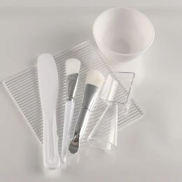 2024 DIY Facial Mask Bowl and Brush Set Soft Glue 5-Piece Set Silicone Home Made Diaphragm Regulating Bowl Spa Beauty Toolsbeauty tools set