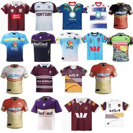 2024 Dolphins Rugby Jerseys Cowboy Penrith Panthers Cowboy autochtone Rhinoceros 2023 Accueil Maillot d'entraînement Tous les T-shirts de la Ligue NRL Mans Taille S-5XL