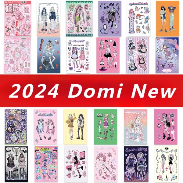 2024 Domi autocollants de remplacement égal neuf de style coréen de style coréen autocollants de téléphone mobile décoration de cas de téléphone mobile