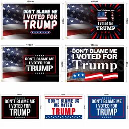 2024 Donald Trump Drapeau 90X150cm Ne me blâmez pas J'ai voté pour Trump Bannière Drapeaux Président américain Drapeaux électoraux DHL Shipping