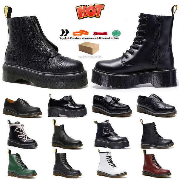 2024 Dr. Martinss Botas de diseñador Hombres para mujer Botines de nieve de invierno Color clásico Cuero Oxford Zapatos de tobillo inferiores