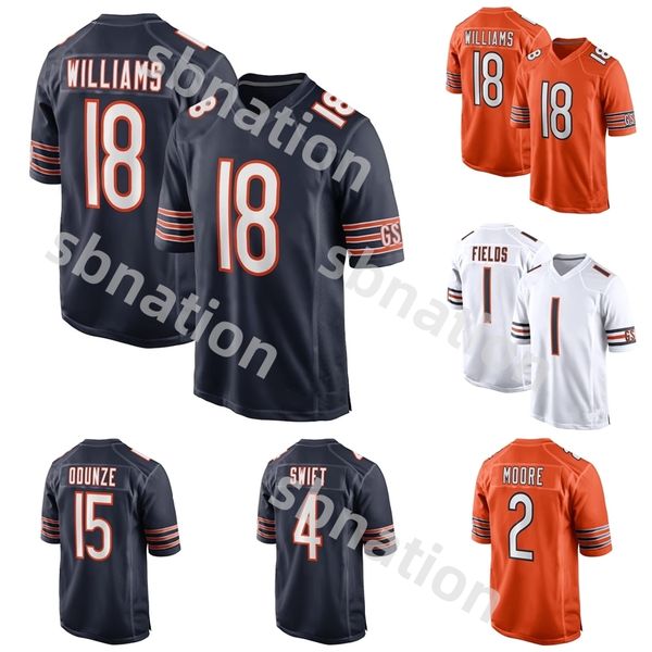 2024 Draft First Round Pick Caleb Williams Football Jersey Womens Kids Tremaine Edmunds Rome Odunze Jaquan Brisker Cole Kmet Keenan Allen Walter Payton D'Andre Swift