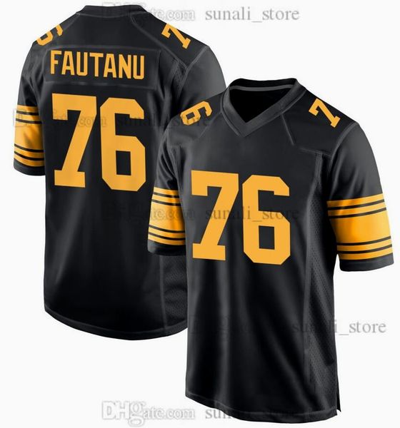 2024 PROJET PICK FOOTBALL JERSEY 76 Troy Fautanu 54 Zach Frazier 10 Roman Wilson 41 Payton Wilson 66 Mason McCormick 74 Logan Lee 29 Ryan Watts Noir blanc cousu