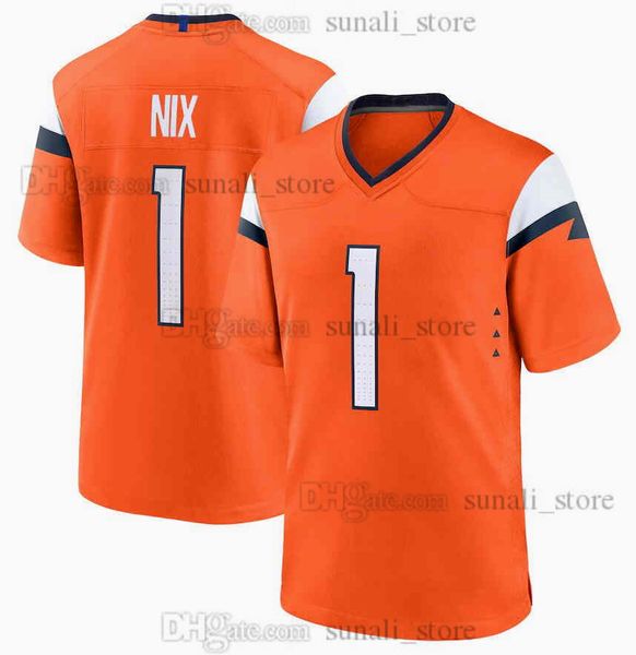 2024 PROJET PICH NO.12 FOOTBALL BO NIX Jerseys Jonah Elliss Troy Franklin Kris Abrams-Draine Audric Estime Devaughn Vele Nick Gargiulo Cousue Orange Navy White White White White White White