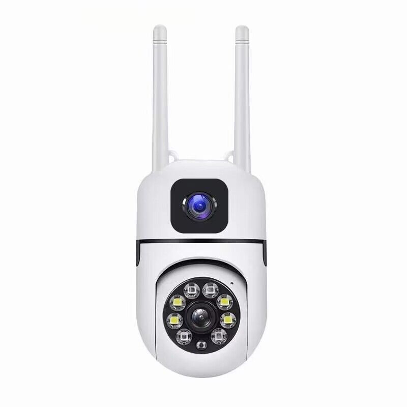 2024 Dual Len Camera 1080p PTZ IP CAMERA CCTV P2P PAN Nätverkssäkerhetskameror Moniton Tracking Cam Video Surveillance Night Vision