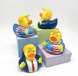 2024 Eend Bad Speelgoed Novelty Items Pvc Trump Ducks Douche Drijvende Us President Vlag Pop Douches Water Speelgoed Novelty kids Geschenken Nieuwe