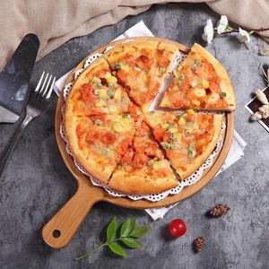 2024 Duurzame ronde houten pizza -paddle -serveerbord maken Peel Cutting Trade 4 maten keukengerei praktische keukengereedschappen accessoires - voor