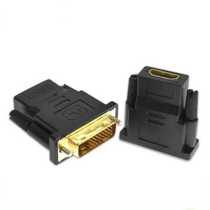 2024 DVI tot HDMI-compatibele adapter Bid-Directionele DVI D 24+1 Man tot HDMI-compatibele vrouwelijke kabelconnectorconvertor DVI tot HDMI-adapter