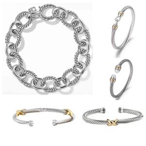 2024 Dy Bracelet Designer Cable Bracelets Bijoux de mode pour femmes hommes Gol