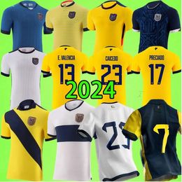 2024 Ecuador voetbalshirts 2022 23 24 25 E.Valencia Estupinan M.Caicedo D.Palacios Central Ibarra Martinez Hincapie Home Away 3rd Mens Fotball Shirts Copa America