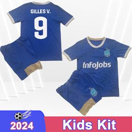 2024 El Barrio Kings Kit Kit Soccer Jerseys Gilles V. Home Blue Football Shirts Courte