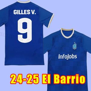 2024 El Barrio Kings Heren voetbaltruien Gilles V. Home Blue Blauwe korte mouw Aldult Uniform League 2025 24 25 voetbal shirts Thai Quality