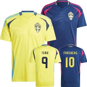 Sweden Soccer Jersey 2024 Equipo Nacional Sueco Home Away Ibrahimovic Football Wishs Kit Isak Kulusevski Larsson Forsberg Gyokeres