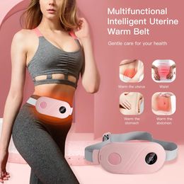 2024 Chauffage électrique taille masseur abdominal pour les femmes chaleur rapide ceinture vibrante période menstruelle soulagement ceinture soins 240118