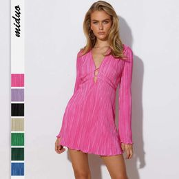 2024 Elegante Luxury Flash Summer New Slim Fit Lace Up Dress Fallar Falda F51445