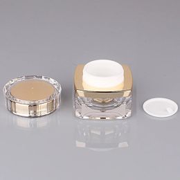 2024 Lege ooggezicht crème jar body 5g-50g lotion verpakking fles reis acryl gouden container cosmetische make-up emulsion subbottle 1. voor