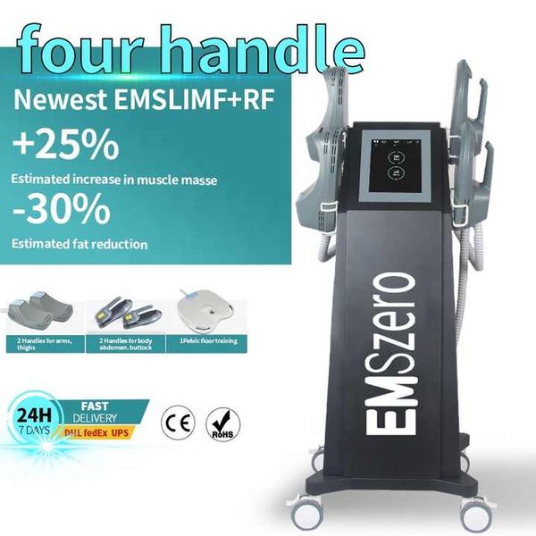 2024 EMSZERO Neo RF Nova Body Sculpt-apparaat 13 Tesla HI-EMT Afslankmachine met 4 stuks RF-handgrepen Bekkenstimulatiepads