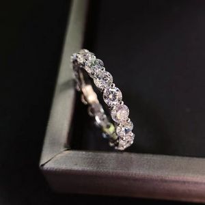 Bagues de fiançailles en Moissanite d'éternité, en diamant Sterling de 3mm, pour femmes, mariage, vrais hommes, bijoux de fête, 2024, 100%