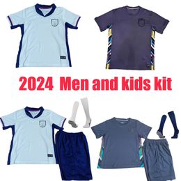 2024 Angleterre Soccer Jerseys Home Away SAKA FODEN BELLINGHAM RASHFORD STERLING GREALISH KANE Kit de chemise de football Chemises Hommes Kits Enfants