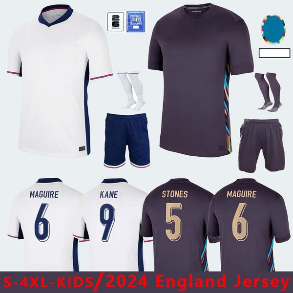 2024 Inglaterra camisetas de fútbol SAKA RASHFORD KANE FODEN STERLING GREALISH MONTE BELLINGHAM TRIPPTIER STONES GALLAGHER WALKER hombres niños kit set camiseta de fútbol