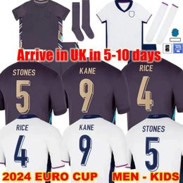 2024 Engeland Jersey Bellingham Home Away Euro Cup Soccer Jerseys Rice Saka Foden Rashford Sterling Stones Grealish Kane Men Mini Kids Fans Playe