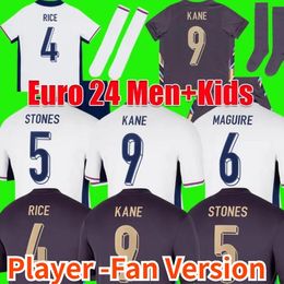 24 25 Camisetas de fútbol de Inglaterra SAKA RASHFORD KANE FODEN STERLING 2024 GREALISH MOUNT BELLINGHAM TRIPPTIER GALLAGHER STONES WALKER hombres niños kit set camiseta de fútbol