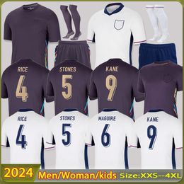 2024 Engeland Toone voetbaltruien Angleterre European Cup Engeland voetbal shirt Kirby White Bright Mead Kane Sterling Rashford Sancho Grealish Men Kids Kit