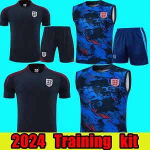 2024 Inglaterra Ropa de entrenamiento Jersey de fútbol, Saka Foden Bellingham Rashford Grealish 24 25 KIT del equipo nacional Kane Kit de camiseta de fútbol Rojo Blanco Púrpura