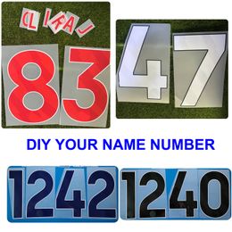 2024 English League Nameset Personalizar Número de nombre DIY Número de nombre personalizado Impresión Insignia de parche de fútbol