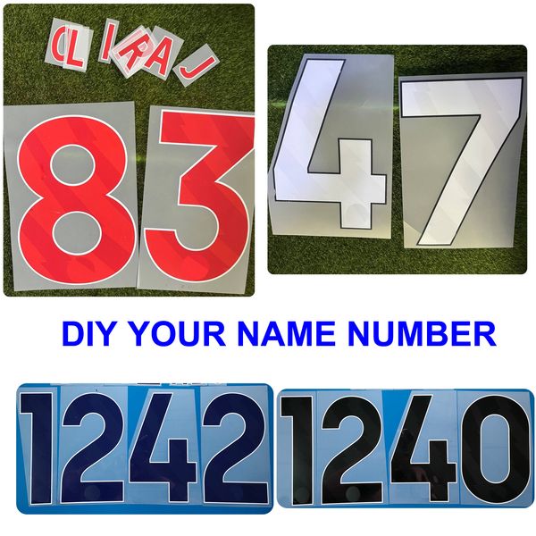 2024 Engal League NamesSet Personnaliser le numéro de nom DIY Numéro personnalisé Numéro d'impression Patch de football Badge