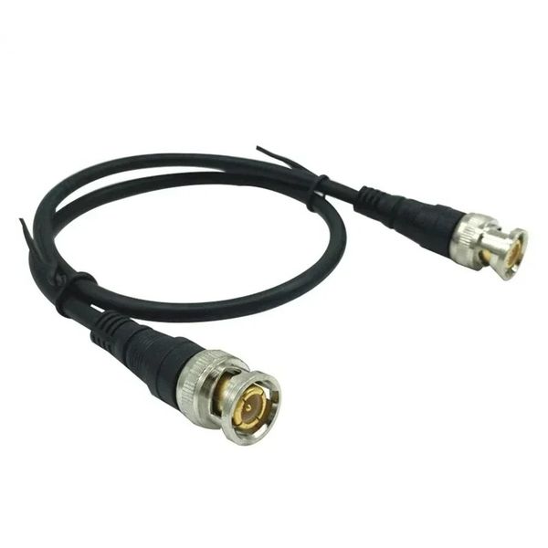 2024 ESCAM Pure Copper BNC Masculino a macho Dirección recta Q9 Cabeza HD Monitor Cable de video de doble cabeza 1 M Jumperfor HD Monitor Line Conector