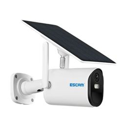 2024 ESCAM QF490 1080P Almacenamiento en la nube 4G Tarjeta Sim Batería PIR Alarma Cámara IP con panel solar Visión nocturna a todo color Audio bidireccional